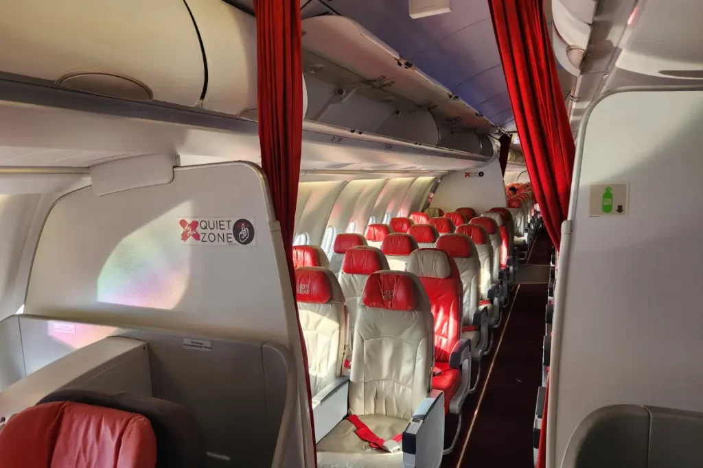 エアアジアではクワイエットゾーンという座席が用意